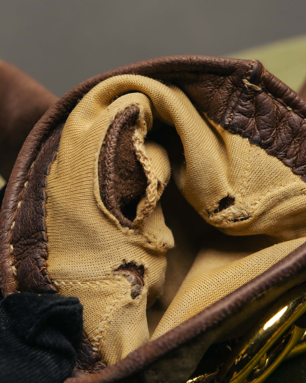 -SPECIAL- “HERMÈS” 80’s-90’s Chaine d’ancre leather gloves