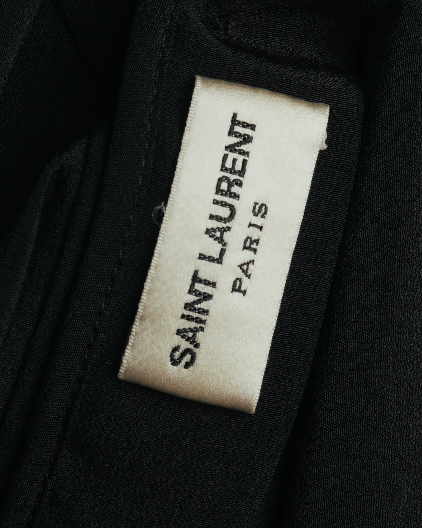 -SPECIAL- "SAINT LAURENT PARIS" 10's Fluid silk scarf-neck blouse