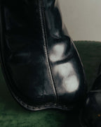 "MM6 Maison Margiela" 2010's Glossy leather side zip ankle boots
