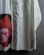 "STELLA McCARTNEY" 18SS Drag queen graphic design stripe shirt