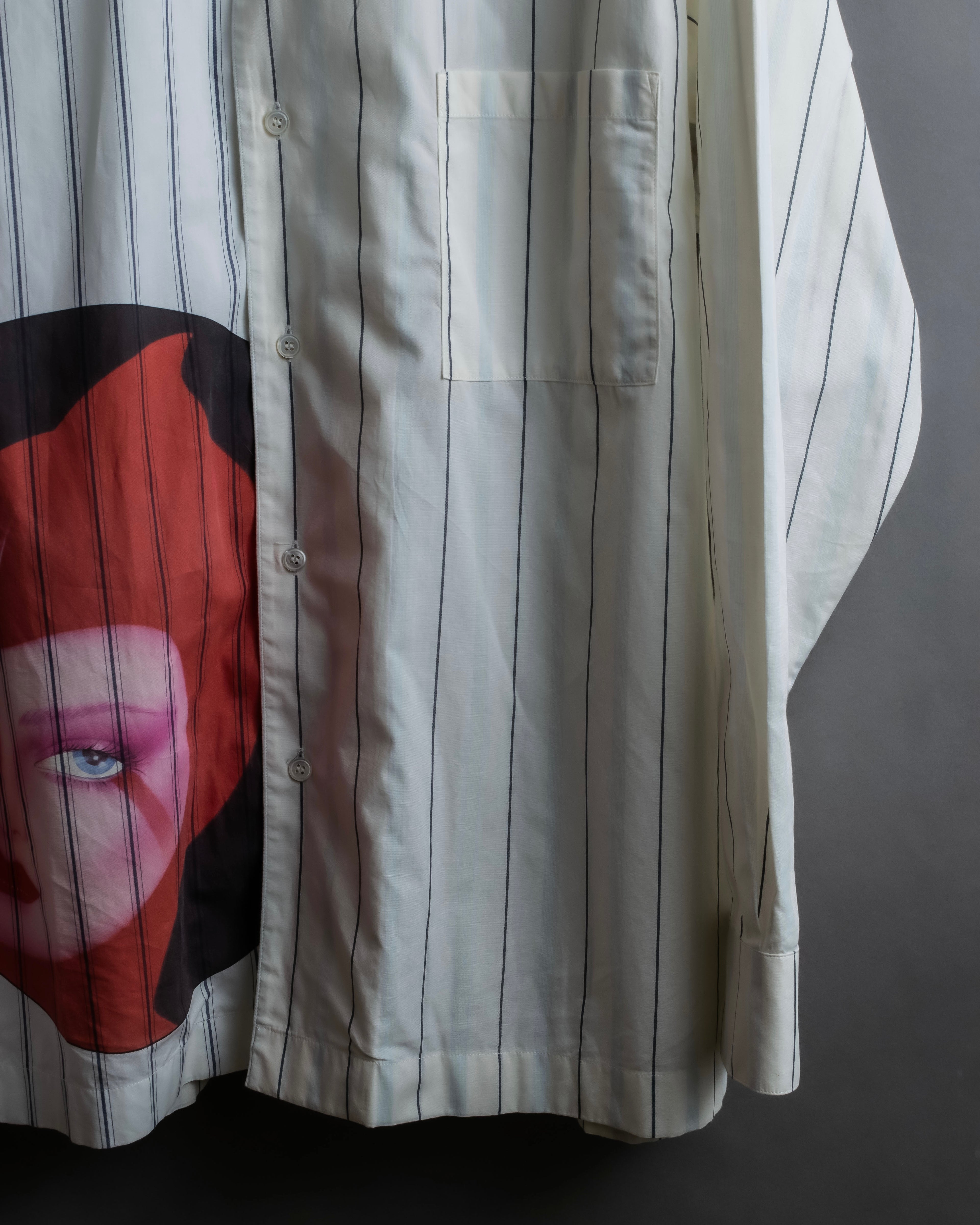 "STELLA McCARTNEY" 18SS Drag queen graphic design stripe shirt
