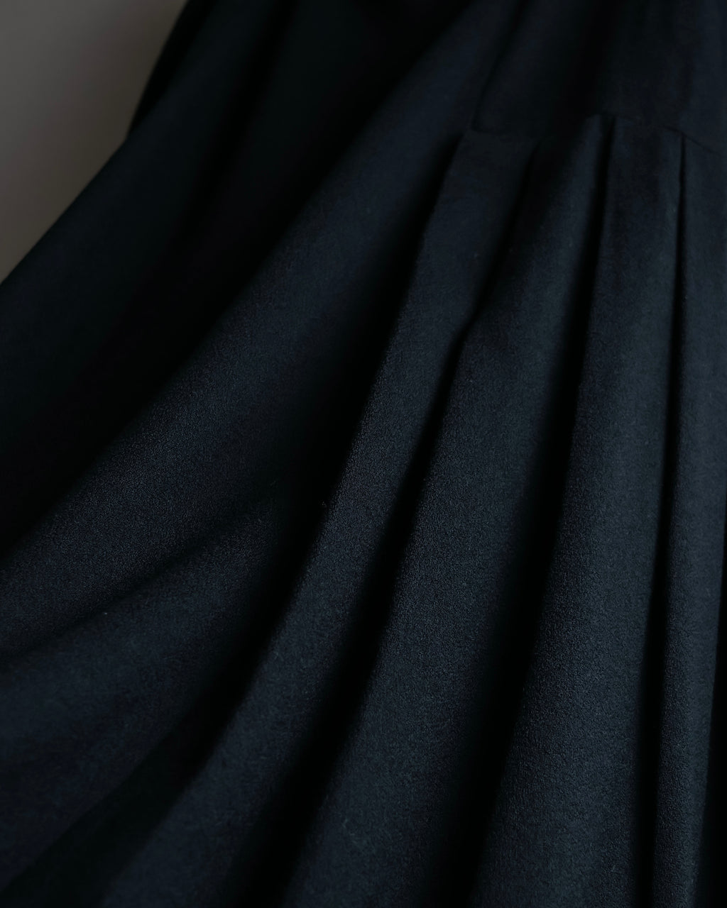 "Christian Dior" Wool draped pleated flared skirt