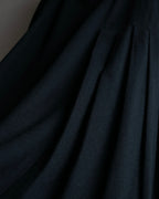 "Christian Dior" Wool draped pleated flared skirt