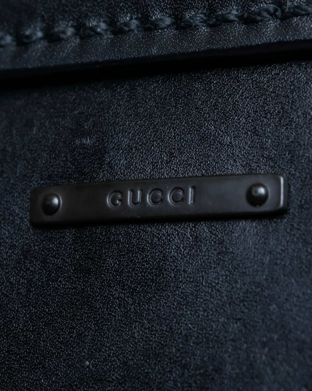 "GUCCI" Horizontal shape metal fittings design leather one shoulder bag
