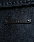 "GUCCI" Horizontal shape metal fittings design leather one shoulder bag