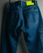 “Balenciaga” 2016-18’s tapered denim pants with neon back patch
