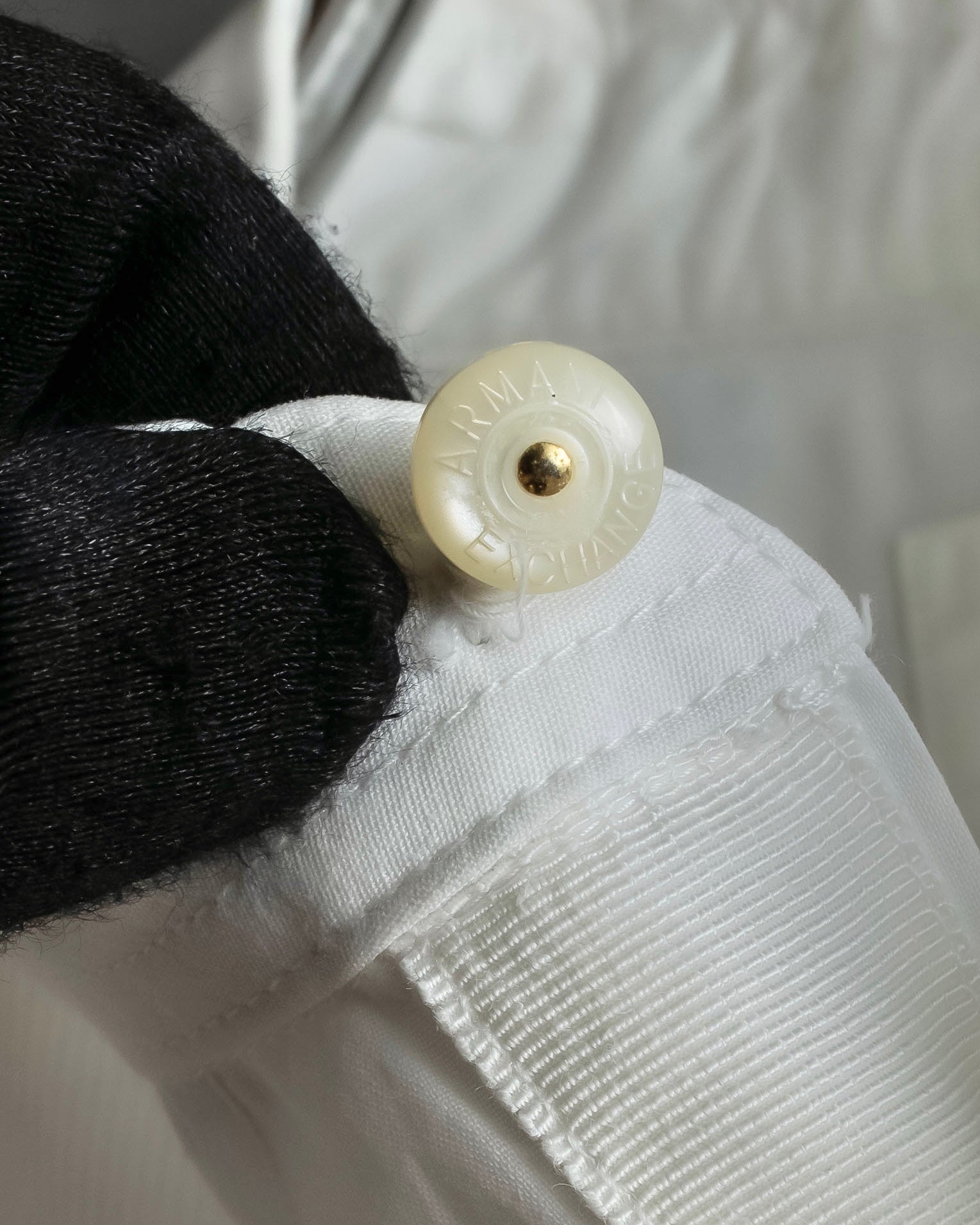 "ARMANI EXCHANGE" Different weave patterns cotton shirt