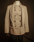 –SPECIAL– “Jean Paul GAULTIER FEMME” 90’s-00’s sculptural scarf collar tailored jacket