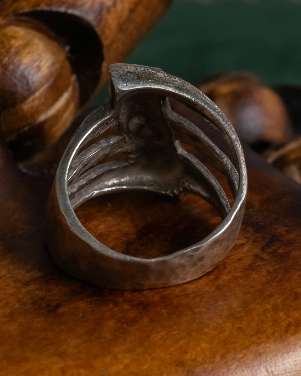 "Vintage gold combination silver ring"