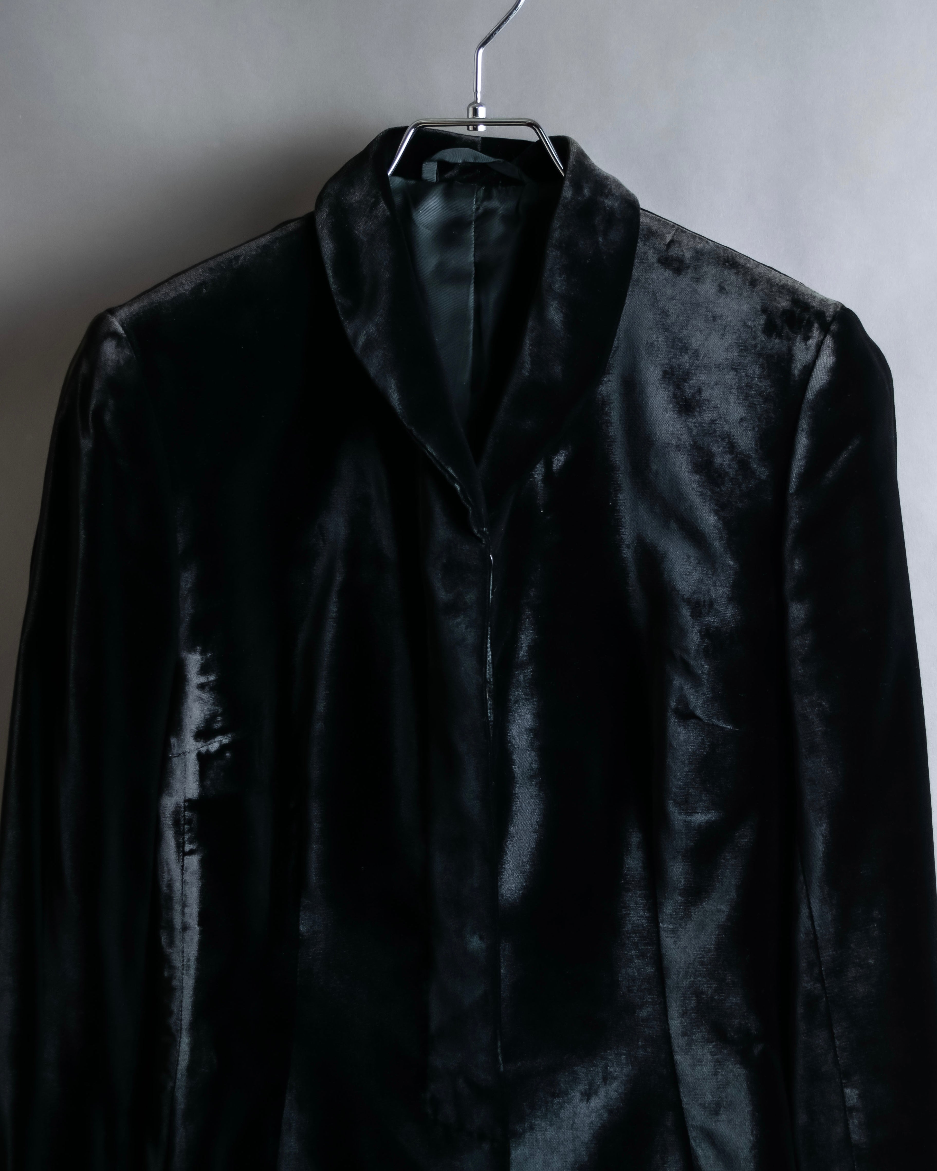 "GUCCI" Velvet shaped shawl collar tailored jacket