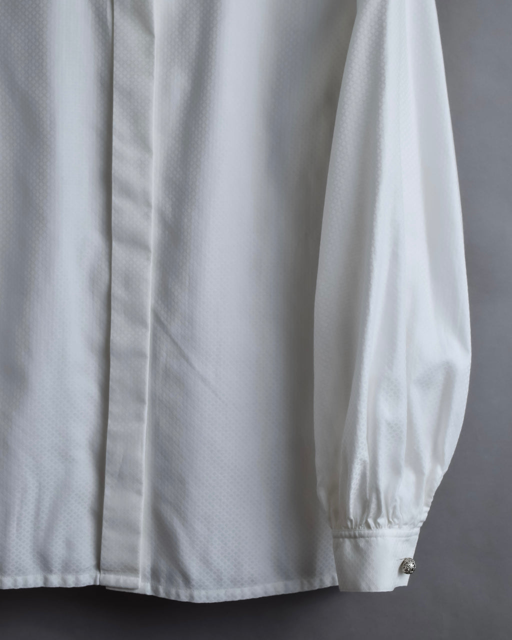 "Christian Dior" Diamond pattern woven metal button shirt