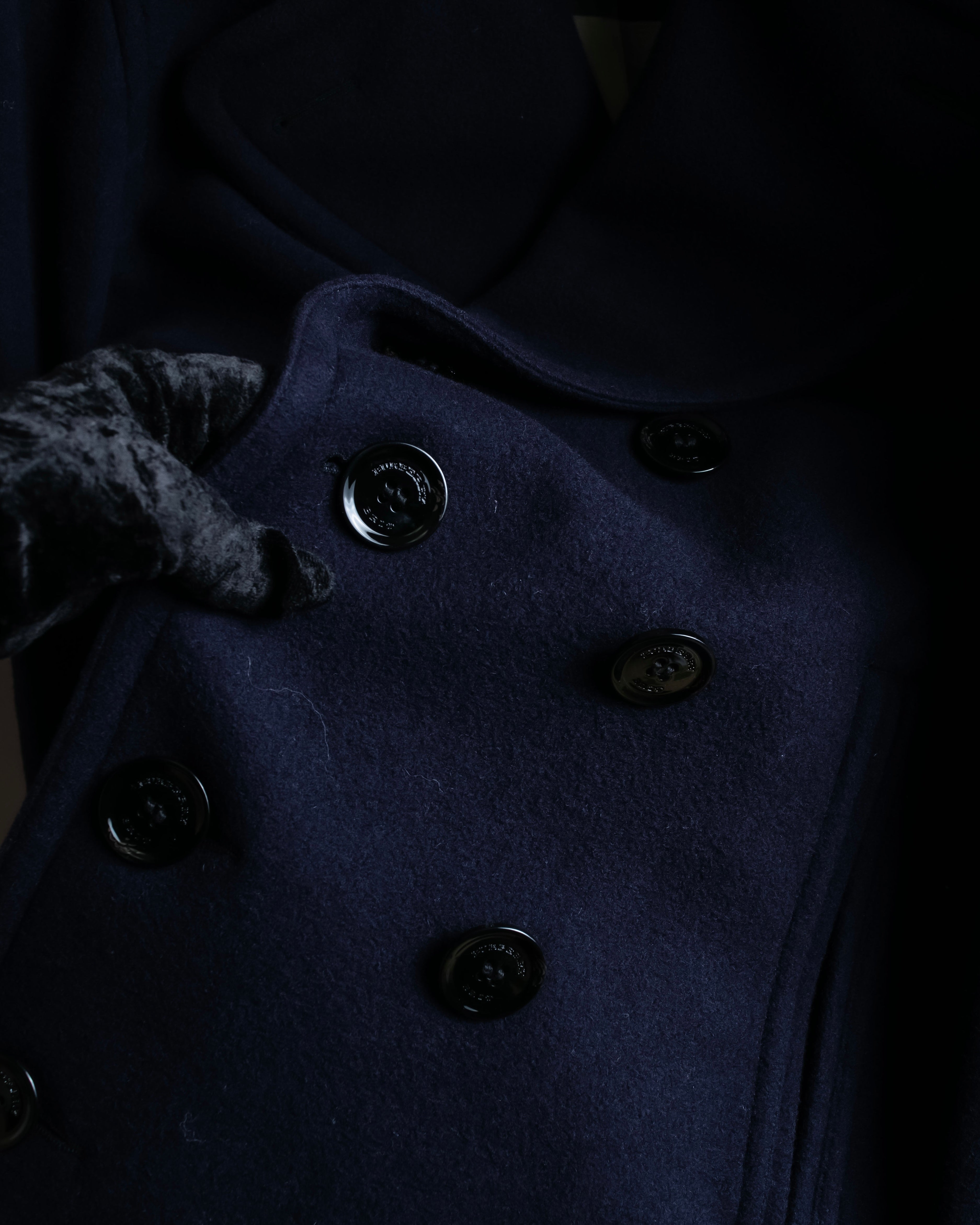 "BURBERRY BRIT" Double breasted wool melton pea coat