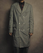 -SPECIAL- "Y's for men" 80's Double breasted houndstooth long jacket
