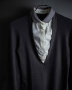 "BRUNELLO CUCINELLI" Layered shirt docking design knit pullover