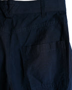BOTTEGA VENETA by Matthieu Blazy / 2022SS Curved Hem Trousers Navy