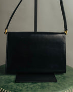 “GUCCI” 80’s-90’s Rope clasp leather shoulder bag