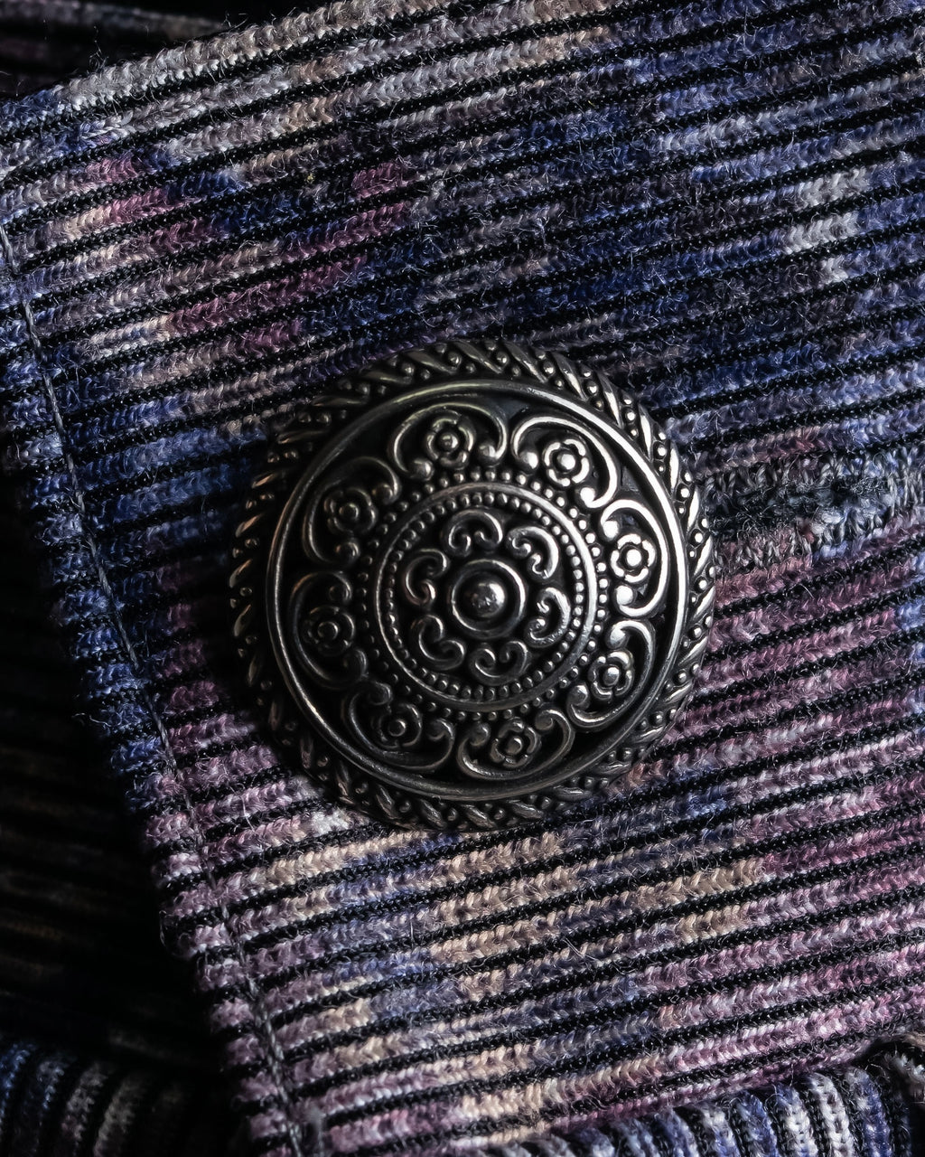 Vintage jacquard floral pattern jacket