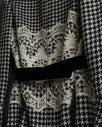 "Valentino Garavani" Houndstooth pattern lace velvet design set up