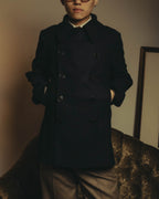 -SPECIAL- "DRIES VAN NOTEN" 10's Sculptural wide lapel double breasted wool coat