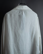 "GUCCI" Michele period ruffle round collar linen pullover shirt