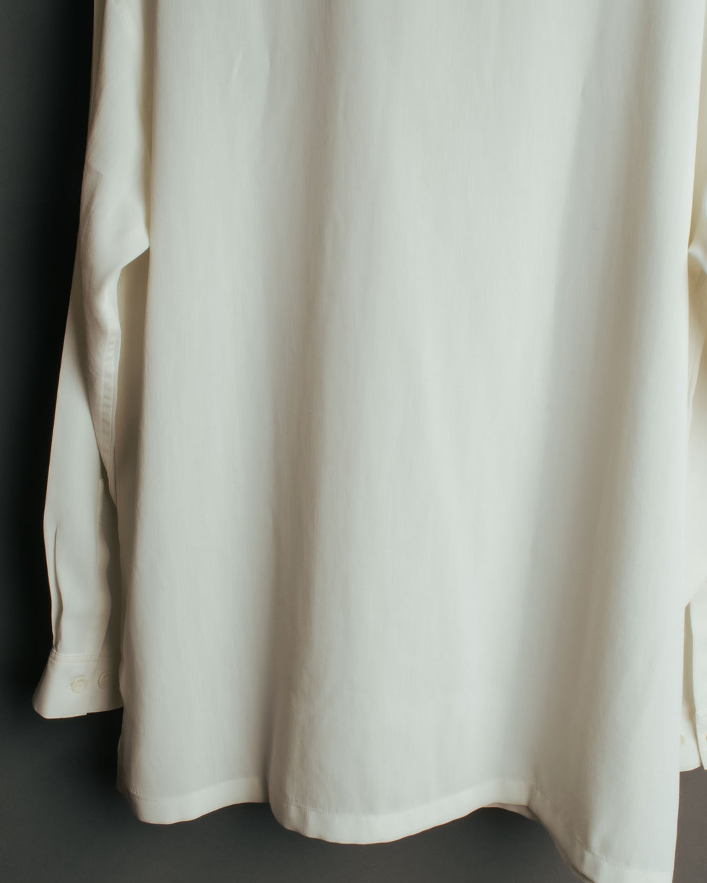 “UMBERTO GINOCCHIETTI“ 80’s-90’s pleated front ivory dress shirt