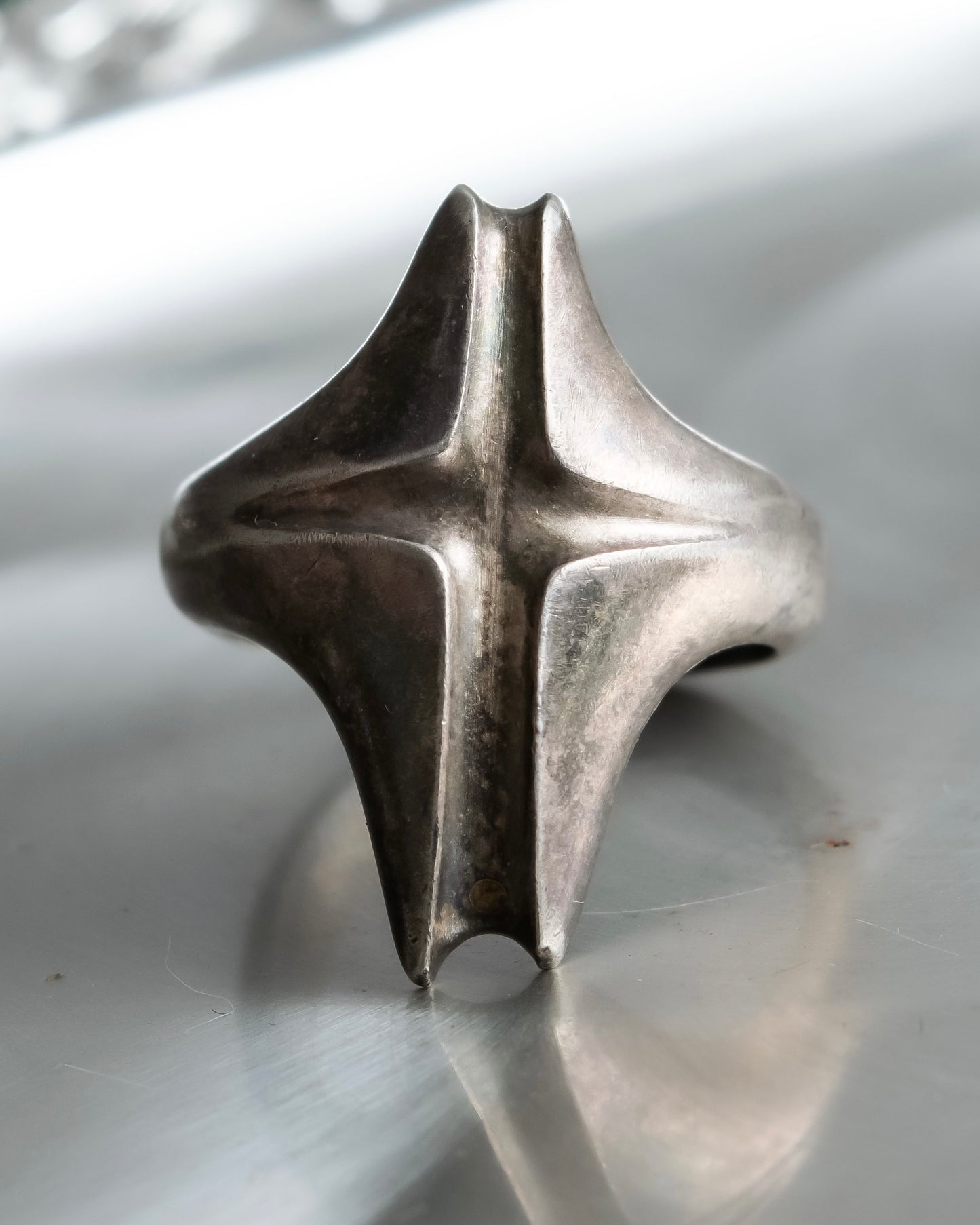 "GEORG JENSEN" Silver 925 cross detail 129 ring