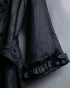 "S Max Mara" Tiered frill design belted dress