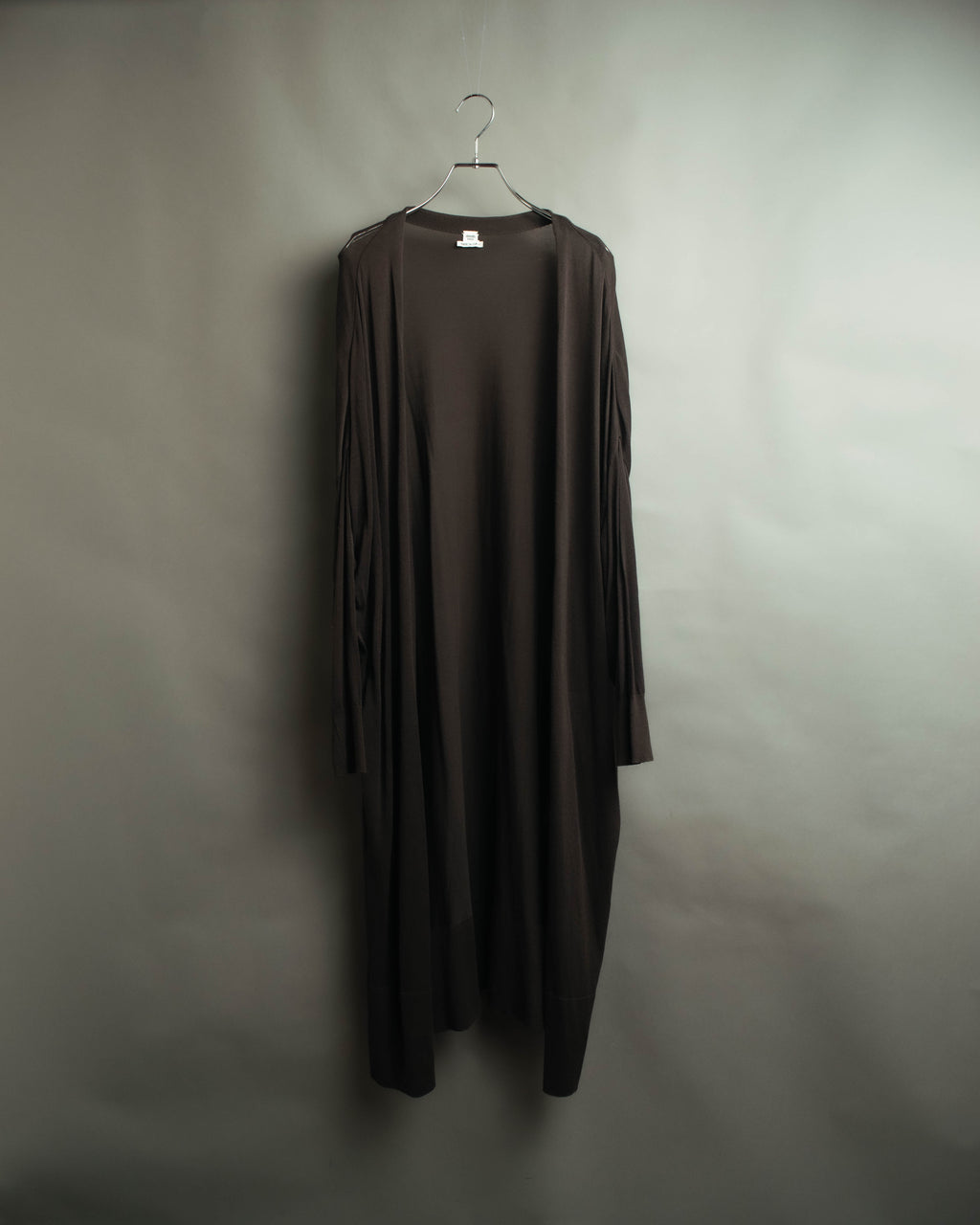 "Hermès" 00's Draped cotton silk long cardigan