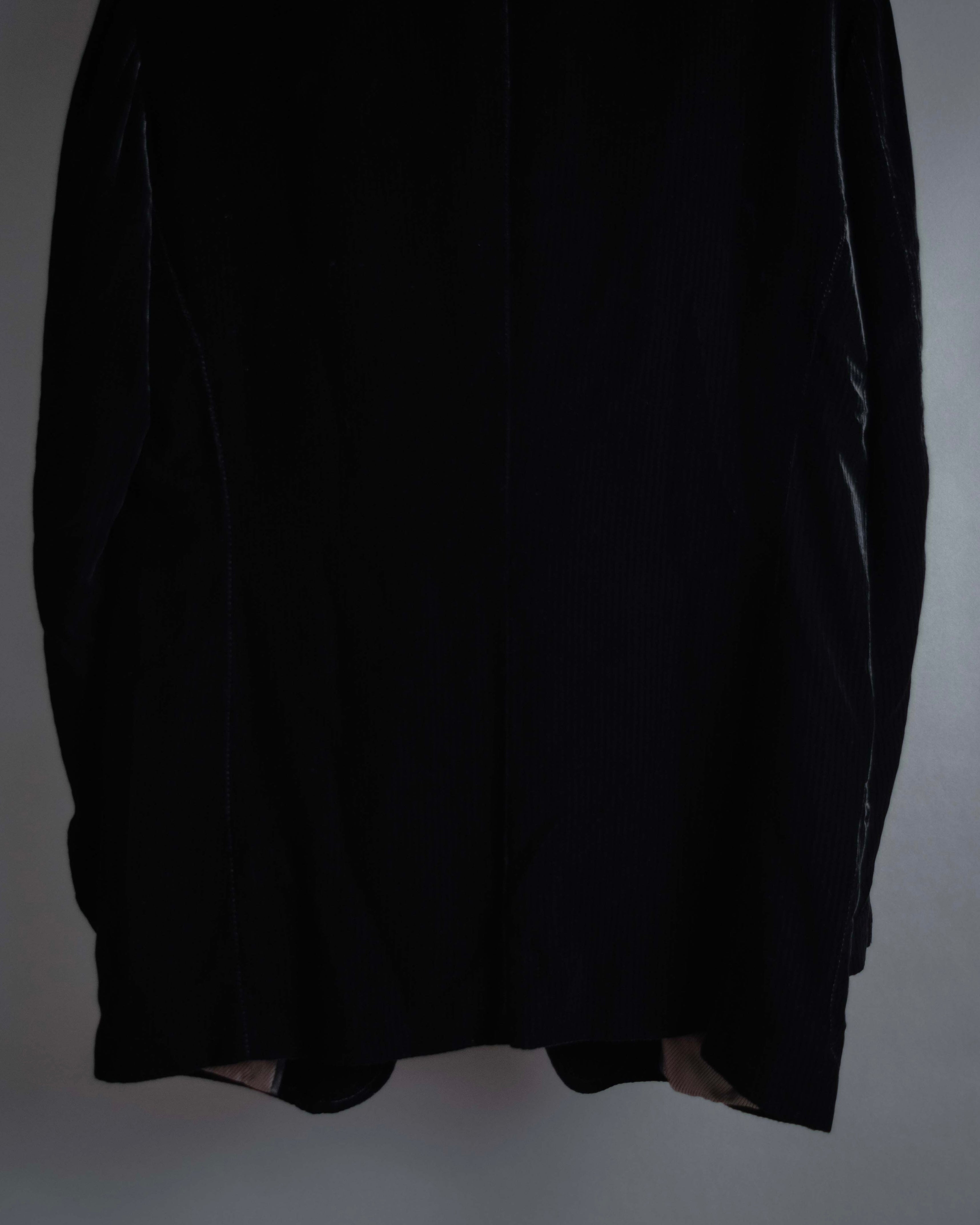 "GIORGIO ARMANI" Velour corduroy double zip up jacket