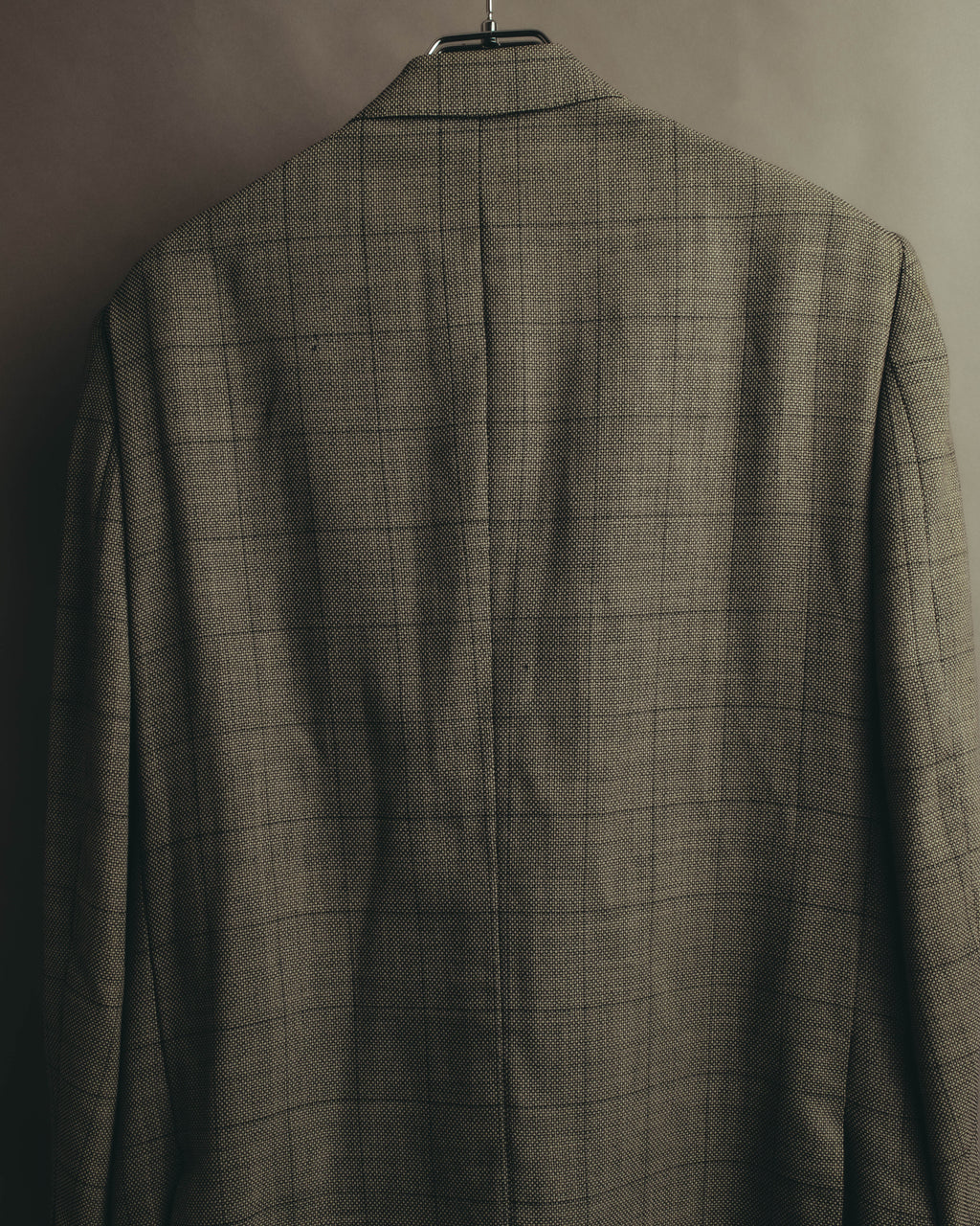 "Pierre Balmain" 80's-90's Windowpane check wool blazer