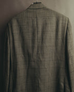 "Pierre Balmain" 80's-90's Windowpane check wool blazer