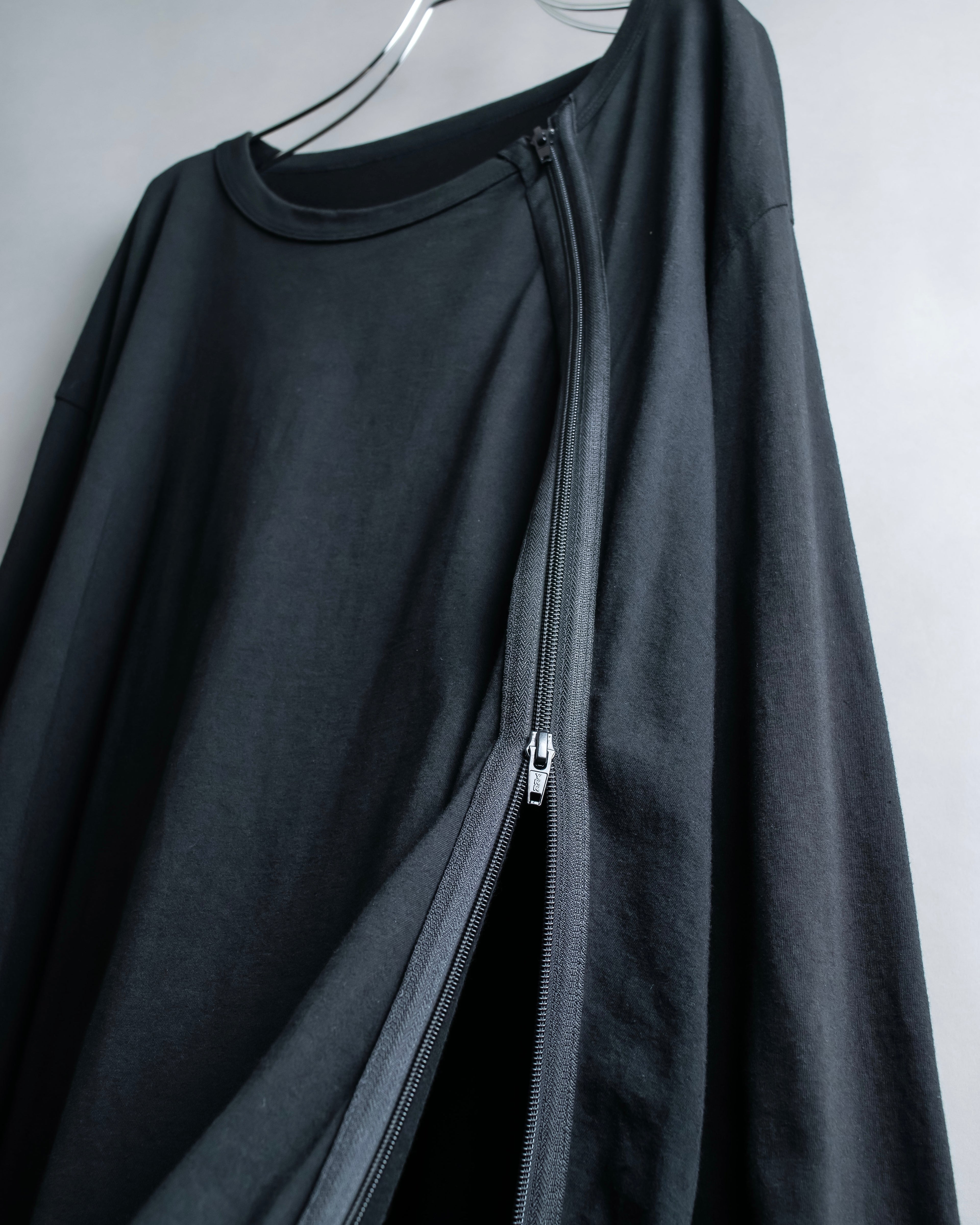 "Ground Y" Double zip design long tops