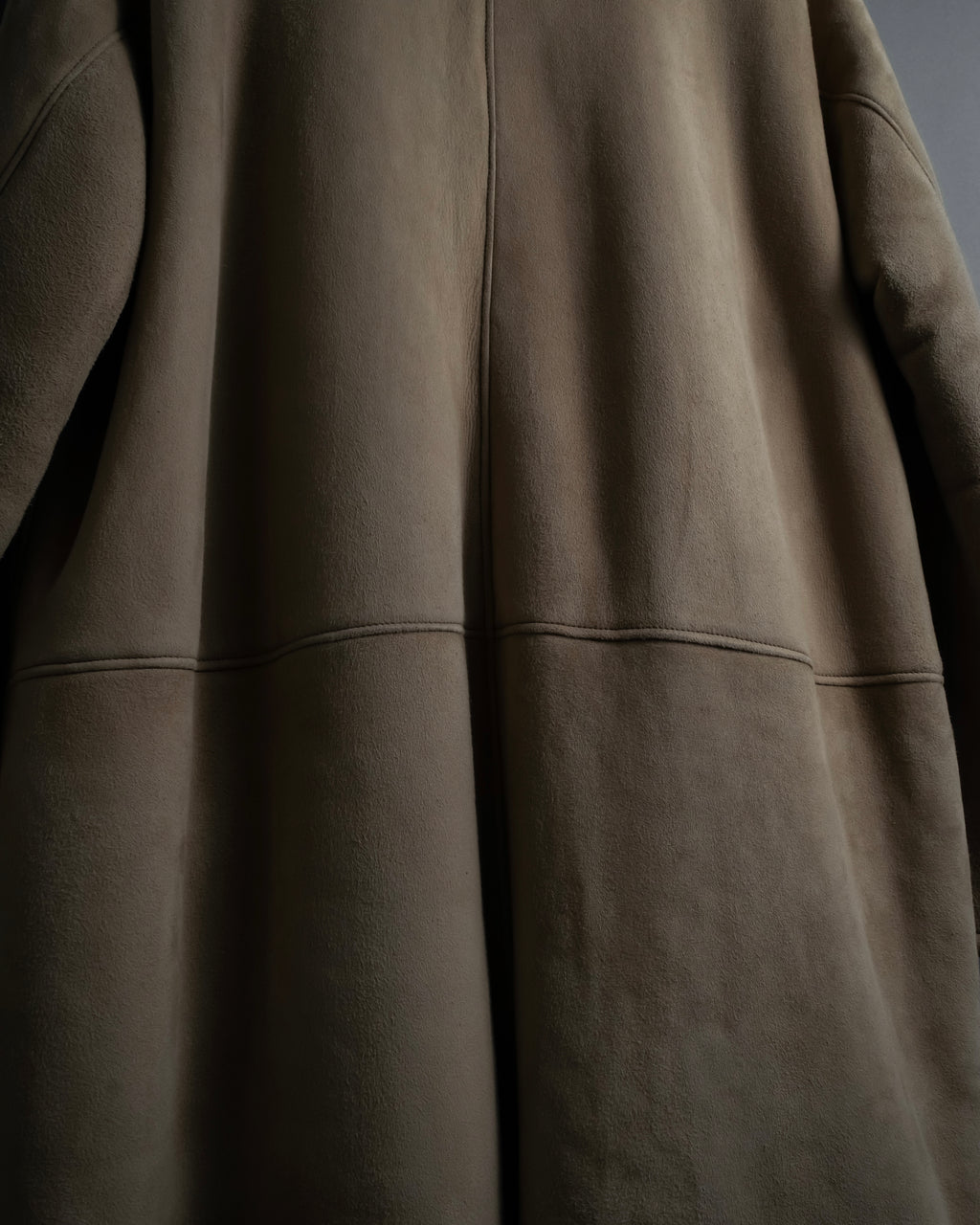 -SPECIAL- "LOEWE" 90's-10's Fur collar cordero lambskin long coat