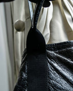 “Balenciaga”  navy cavas xs hand bag