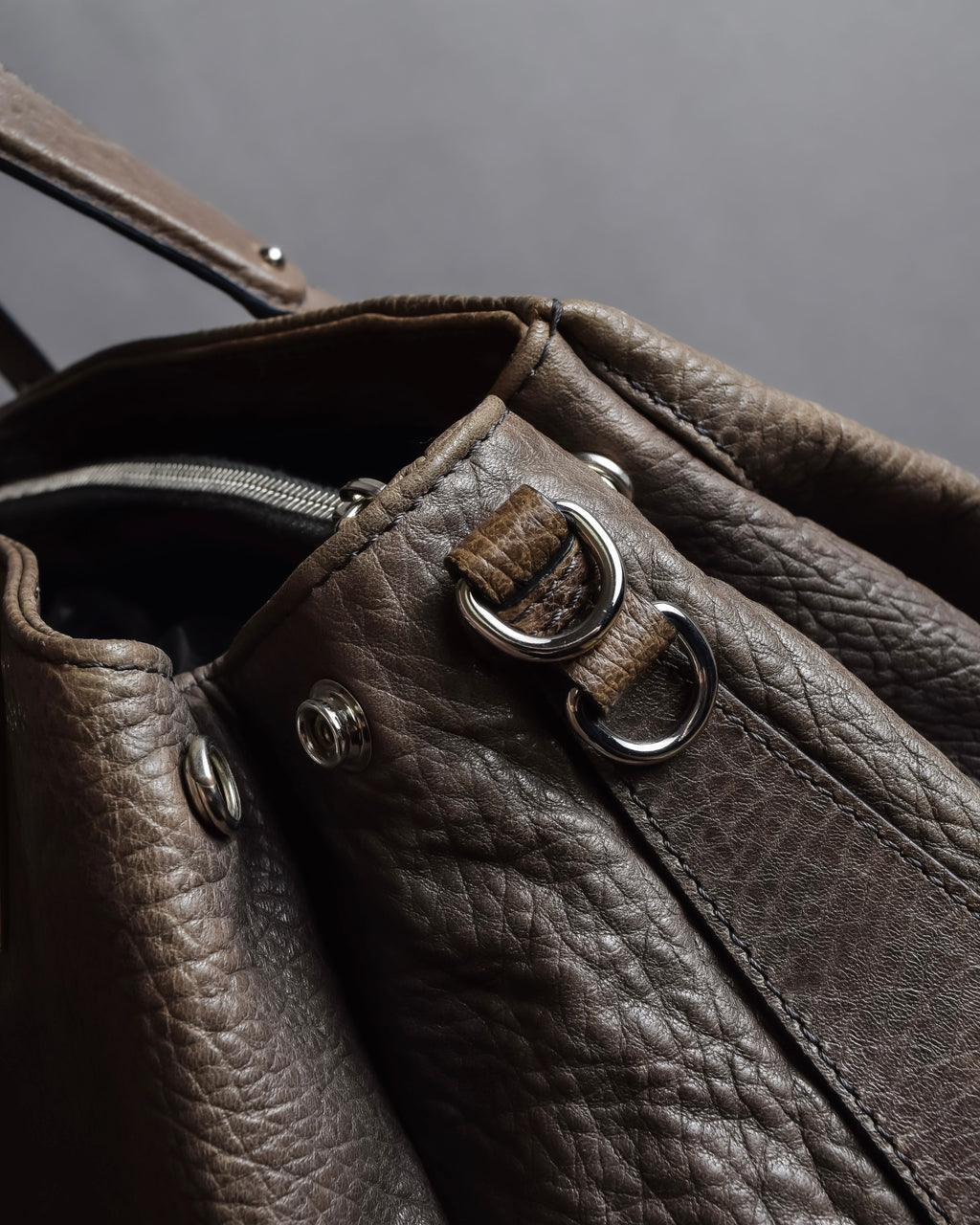 "CELINE" Softly structured leather city bag