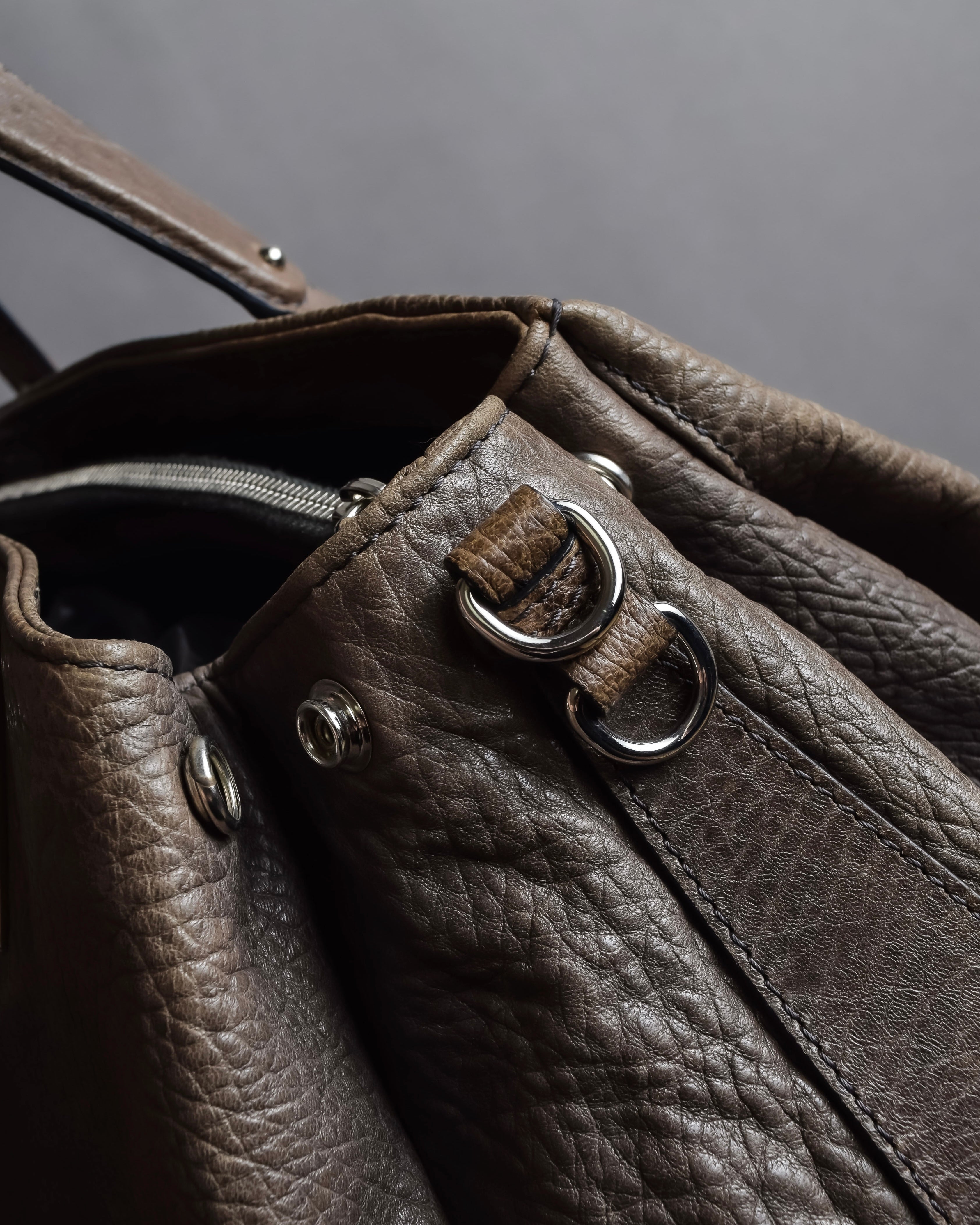 "CELINE" Softly structured leather city bag