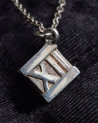 "Tiffany&Co" Roman numeral atlas cube silver necklace