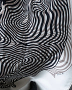 "HERMES" Zebra abstract print Carre 90 silk scarf