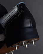 "BALENCIAGA" Two-tone fringe design leather golf shoes