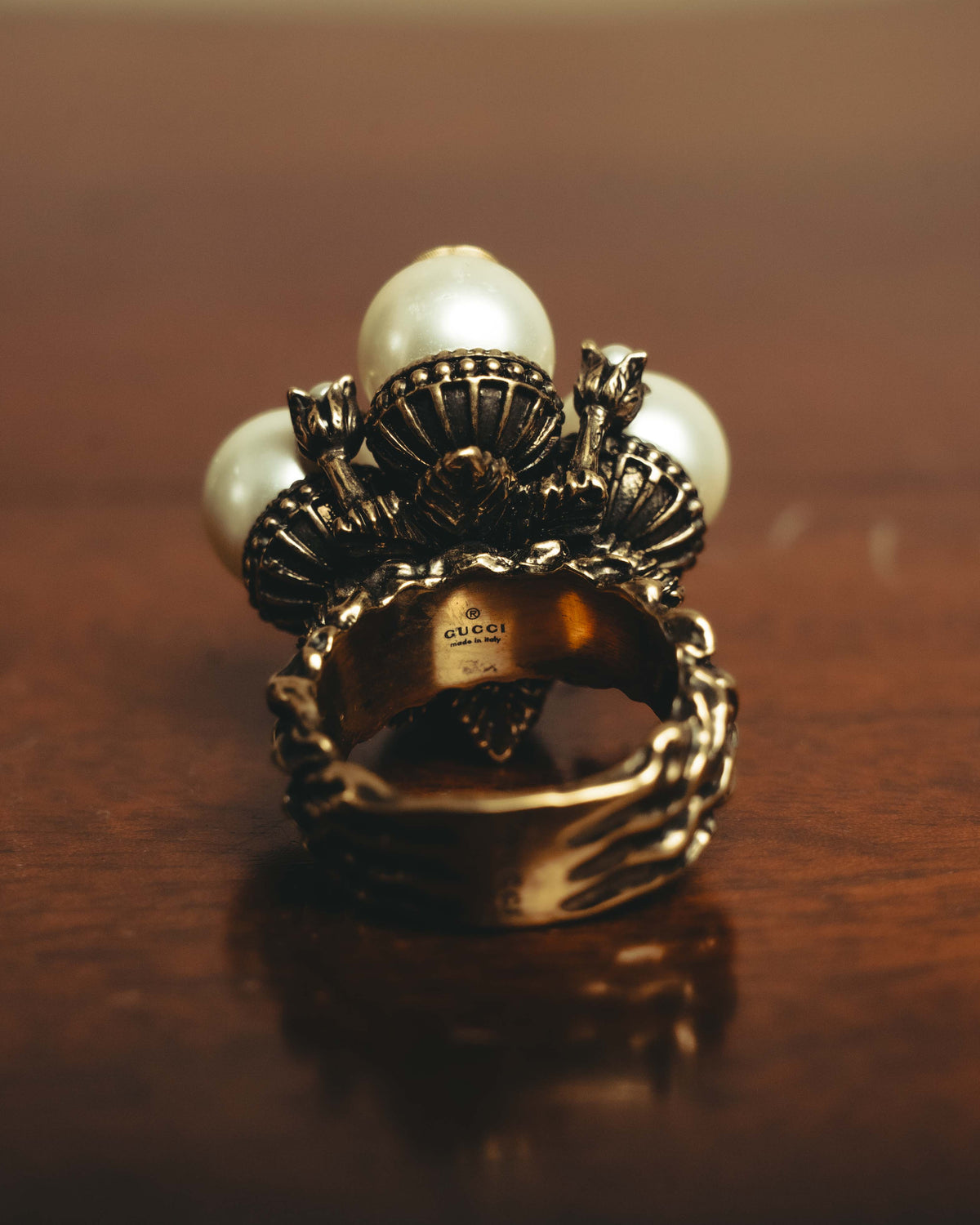 -SPECIAL- "GUCCI" 2015-2022 Pearl cluster sculptural statement ring