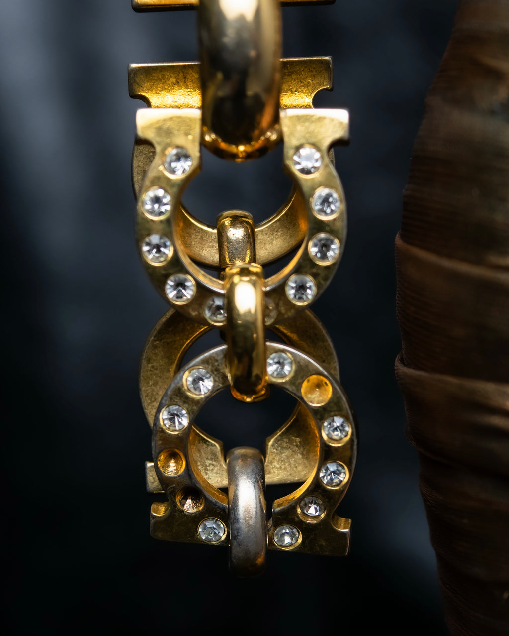 Salvatore Ferragamo Big Gancini gold chain bracelet