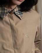"BURBERRYS" Check reverse design short blouson