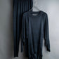 "ISSEY MIYAKE" Open back design pullover and easy pants 
silk fabric set up