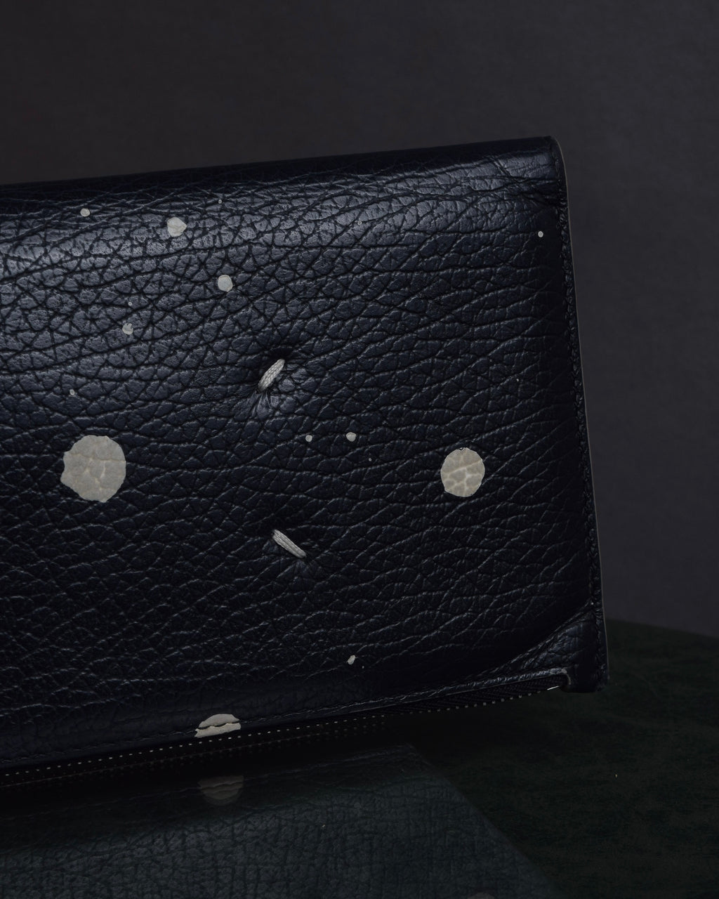 "MAISON MARGIELA" Paint spot pattern leather wallet