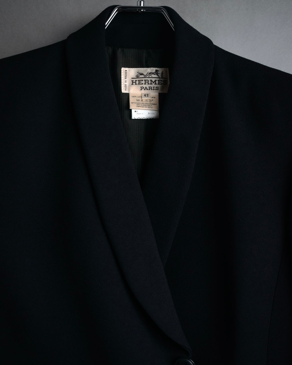 -SPECIAL- “HERMÈS” 90’s Shawl collar asimmetry jacket