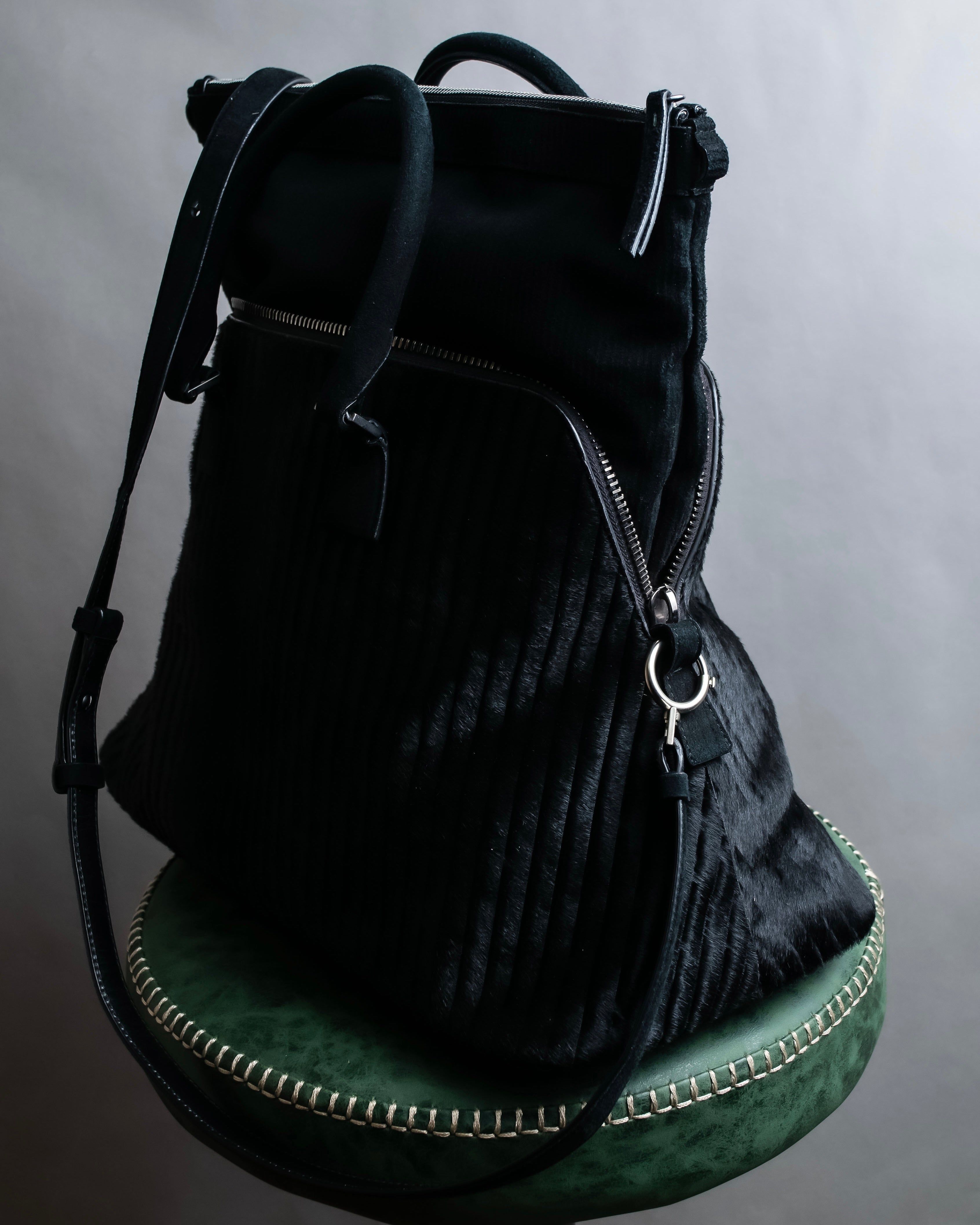 "MAISON MARGIELA" 5AC Harako leather corduroy combination 2way bag