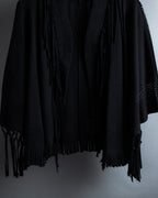 "ISSEY MIYAKE" 01AWRough knit fringe design cardigan
