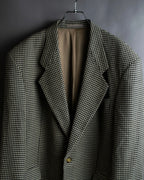 "HUGO BOSS" Houndstooth structured shoulder line tailored jacket