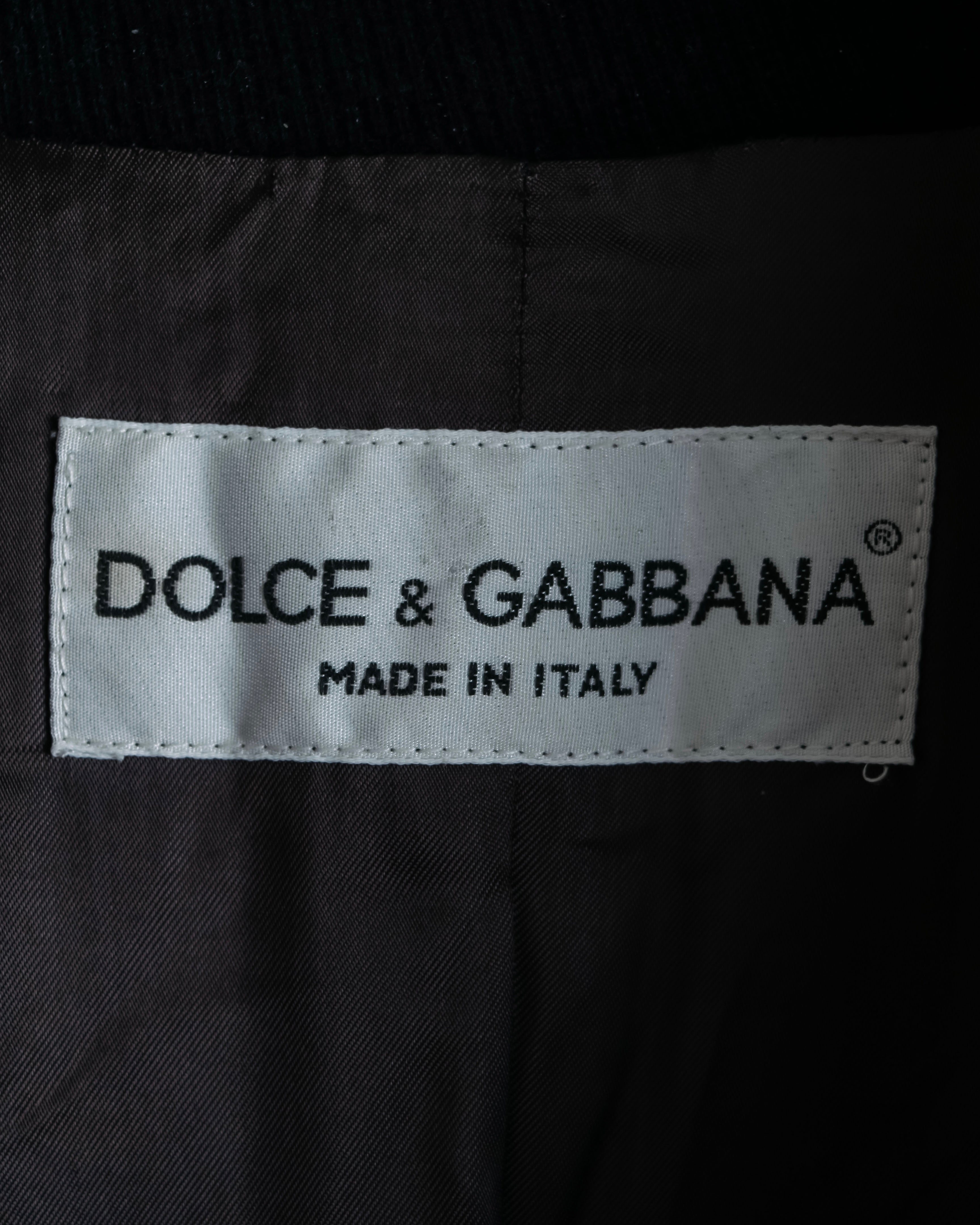 "DOLCE &amp; GABBANA" Maxi length double breasted chesterfield coat