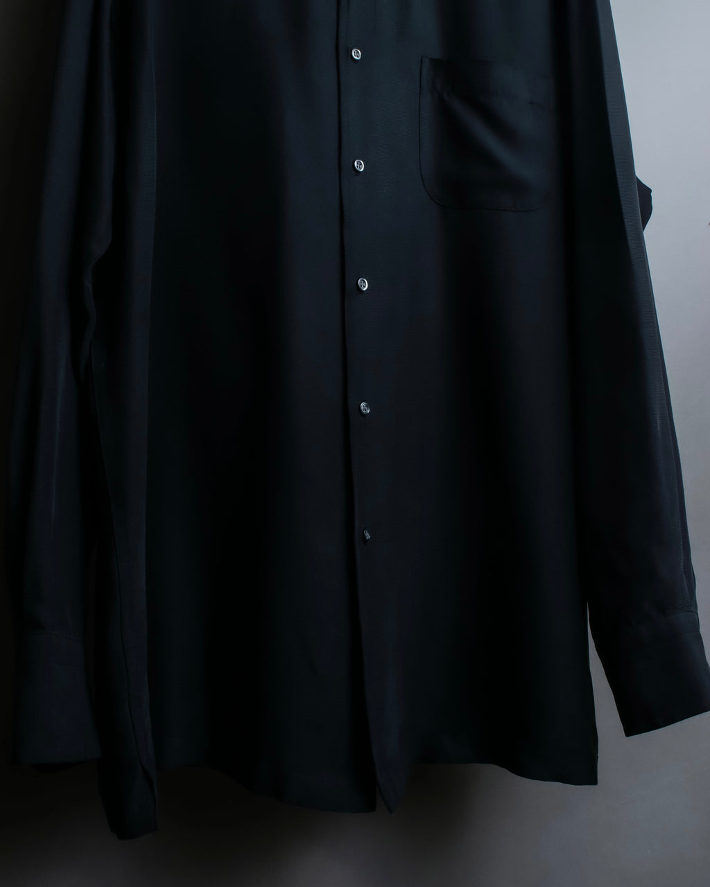 "HUGO BOSS" Striped fabric super oversized black shirt